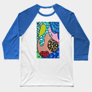 Abstract face Baseball T-Shirt